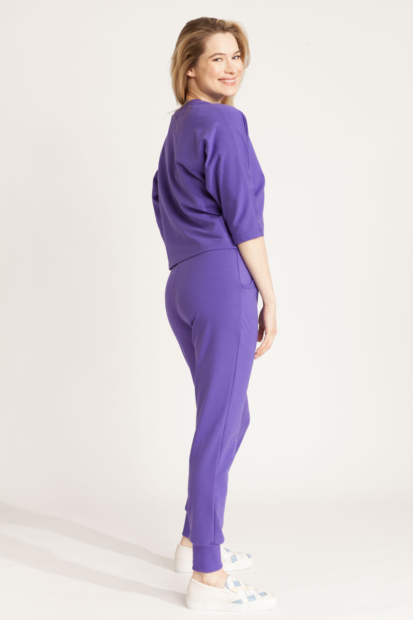 Bluzka MARENO V-neck violet -30%