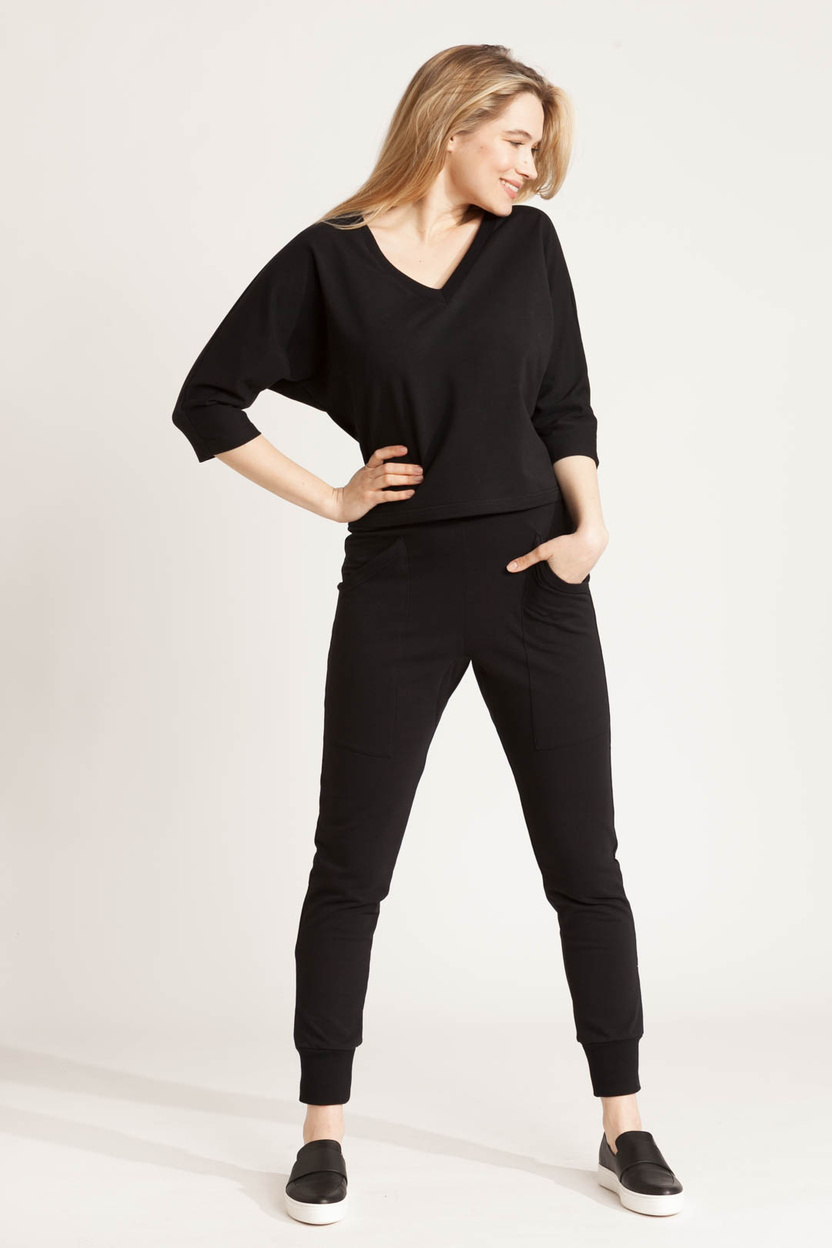 Bluzka MARENO V-neck black